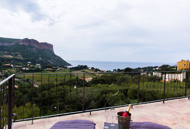 La chambre marine - Terrasse vue panoramique sur la baie de Cassis