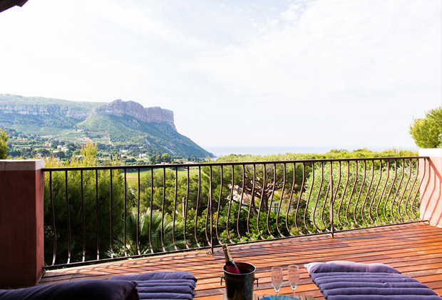 La chambre galet - Terrasse vue panoramique sur la baie de Cassis